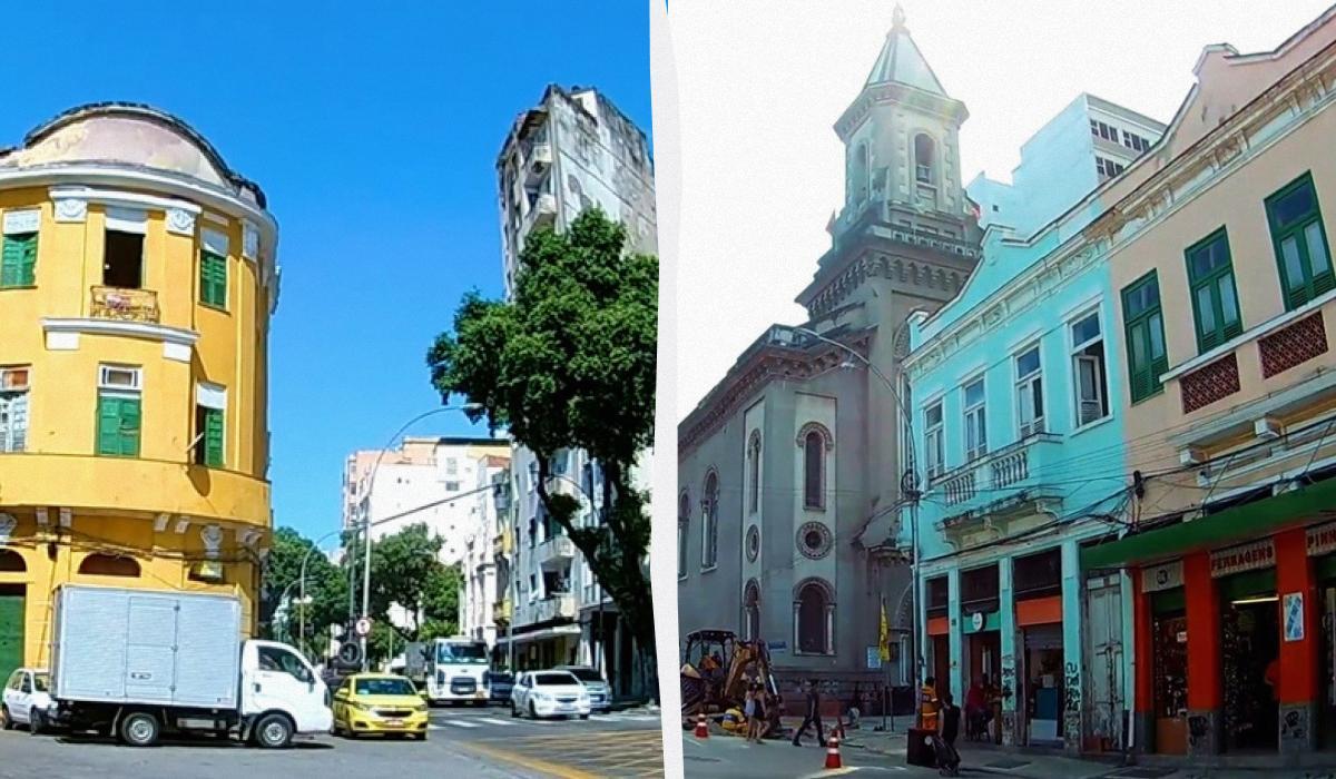 Вулиця вулиці Руа-ду-Сенадо в Ріо-де-Жанейро / колаж GT, скріншот з youtube.com/@AndandoComigoMarcelodeBarros