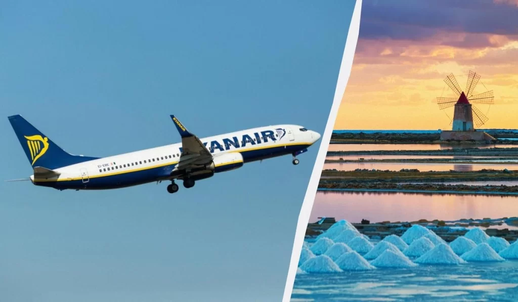 Ryanair літатиме в сицилійський аеропорт Трапані-Марсала / колаж D.UA, фото ua.depositphotos.com