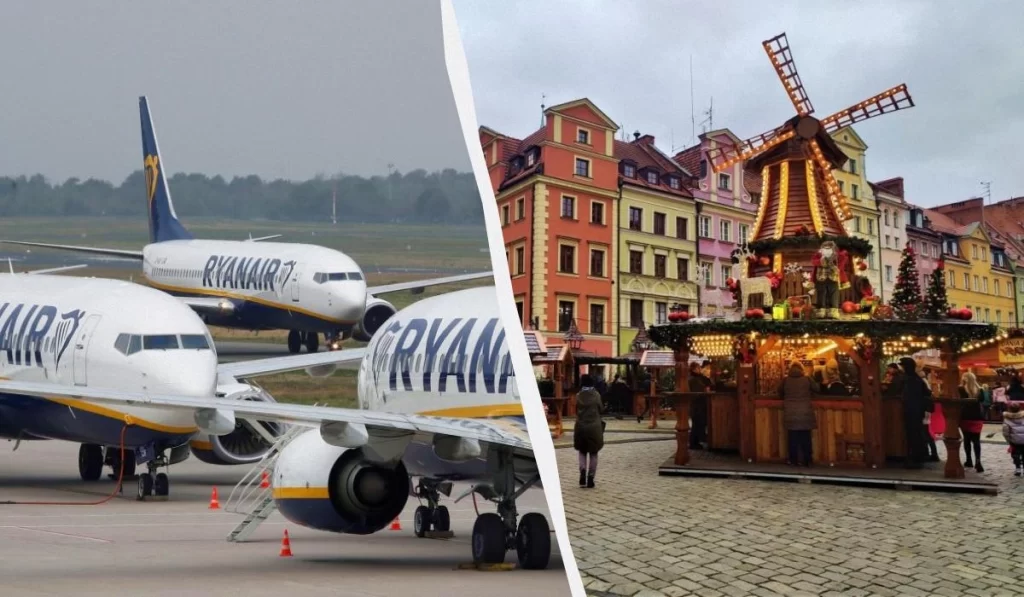 Ryanair додає нові рейси з аеропорту польського Вроцлава / колаж GT, фото REUTERS, Марина Григоренко