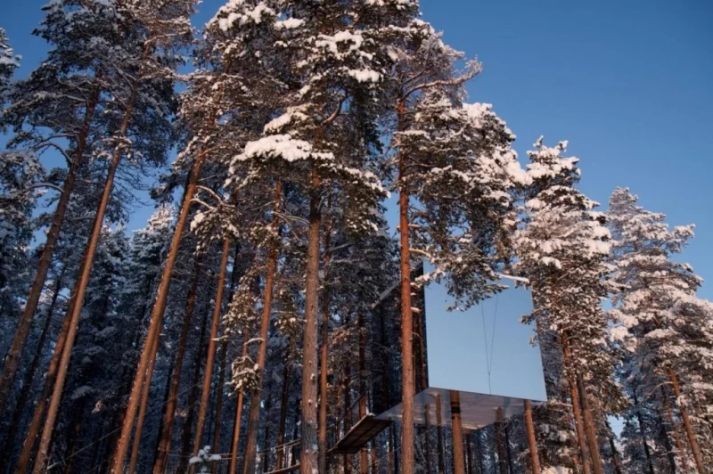 Будиночок у формі НЛО в готелі Treehotel